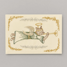 Load image into Gallery viewer, Angel Cat Embroidered Card