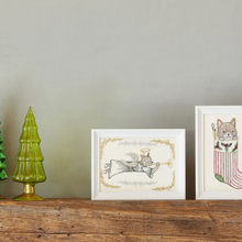Load image into Gallery viewer, Angel Cat Embroidered Card