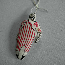 Load image into Gallery viewer, Tattooed Strong Man - Cotton & Lavender Filled Ornament