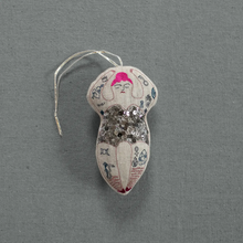 Load image into Gallery viewer, Tattooed Strong Lady - Cotton & Lavender Filled Ornament