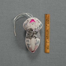 Load image into Gallery viewer, Tattooed Strong Lady - Cotton & Lavender Filled Ornament
