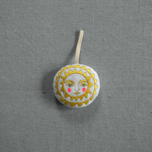 Load image into Gallery viewer, White Bright Neon Sun - Cotton & Lavender Filled Ornament