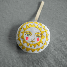 Load image into Gallery viewer, White Bright Neon Sun - Cotton & Lavender Filled Ornament