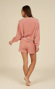 Boxy Pullover - Pink Check