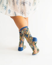 Load image into Gallery viewer, Capricorn Zodiac Shimmer Sheer Crew Sock