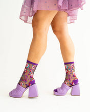 Load image into Gallery viewer, Scorpio Zodiac Black Sheer Crew Sock
