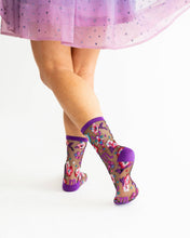 Load image into Gallery viewer, Scorpio Zodiac Black Sheer Crew Sock