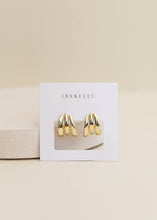 Load image into Gallery viewer, Gold Three Hoop Huggie - Earring