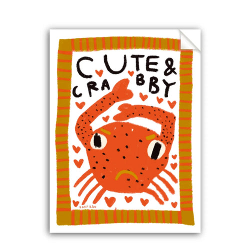 Cute + Crabby Sticker