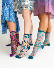 Load image into Gallery viewer, Cancer Zodiac Sheer Crew Sock