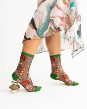 Load image into Gallery viewer, Virgo Zodiac Black Sheer Crew Sock