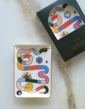 Load image into Gallery viewer, Porcelain Trinket Dish | Rainbow Snake
