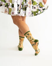 Load image into Gallery viewer, Taurus Zodiac Shimmer Sheer Crew Sock