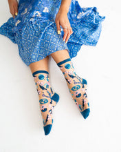 Load image into Gallery viewer, Cancer Zodiac Sheer Crew Sock