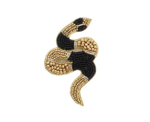 Load image into Gallery viewer, Golden Coil Snake Brooch