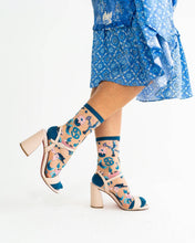 Load image into Gallery viewer, Cancer Zodiac Sheer Crew Sock