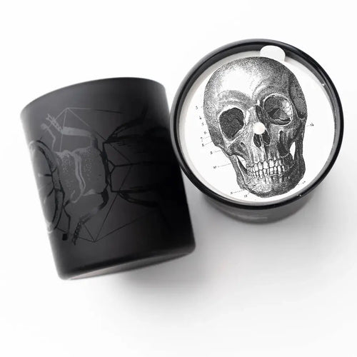 La Nuit Etched Beetle Black Candle