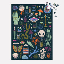 Load image into Gallery viewer, Occult and Curious 1000 Piece Glow in the Dark Puzzle
