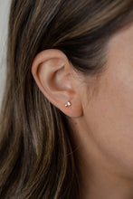 Load image into Gallery viewer, Double Stack Earrings - White CZ