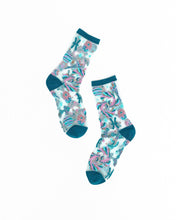 Load image into Gallery viewer, Pisces Zodiac Shimmer Sheer Crew Sock