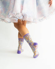 Load image into Gallery viewer, Aquarius Zodiac Shimmer Sheer Crew Sock