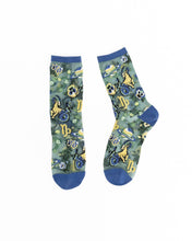Load image into Gallery viewer, Capricorn Zodiac Shimmer Sheer Crew Sock