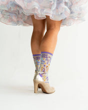 Load image into Gallery viewer, Aquarius Zodiac Shimmer Sheer Crew Sock