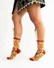 Load image into Gallery viewer, Leo Zodiac Shimmer Sheer Crew Sock