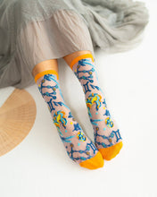 Load image into Gallery viewer, Gemini Zodiac Shimmer Sheer Crew Sock