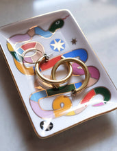 Load image into Gallery viewer, Porcelain Trinket Dish | Rainbow Snake