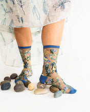 Load image into Gallery viewer, Capricorn Zodiac Shimmer Sheer Crew Sock