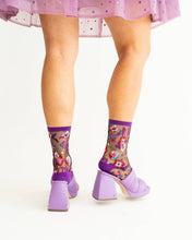 Load image into Gallery viewer, Scorpio Zodiac Black Sheer Crew Sock