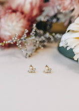 Load image into Gallery viewer, Double Stack Earrings - White CZ