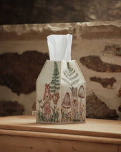 Load image into Gallery viewer, Mushrooms and Ferns Tissue Box Cover