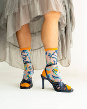 Load image into Gallery viewer, Gemini Zodiac Shimmer Sheer Crew Sock