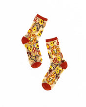 Load image into Gallery viewer, Leo Zodiac Shimmer Sheer Crew Sock