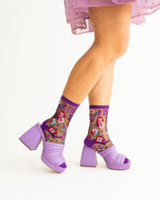 Load image into Gallery viewer, Scorpio Zodiac Black Sheer Crew Sock