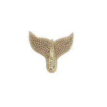 Load image into Gallery viewer, Whale Tail Brooch - Gold