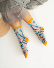 Load image into Gallery viewer, Gemini Zodiac Shimmer Sheer Crew Sock