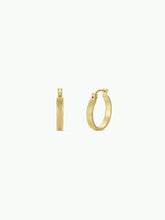 Load image into Gallery viewer, Textured Gold Hoops