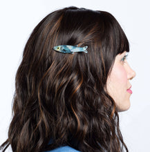 Load image into Gallery viewer, Blue Sardine Alligator Hair Clip Set