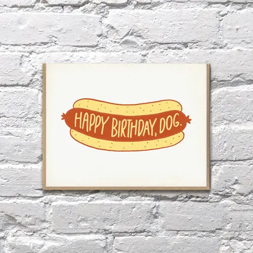 Hot Dog Birthday Card