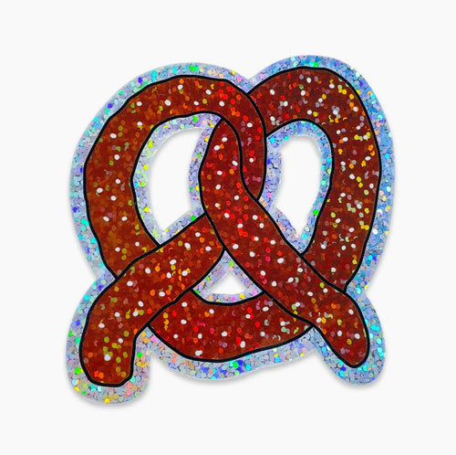 Glitter Pretzle Sticker