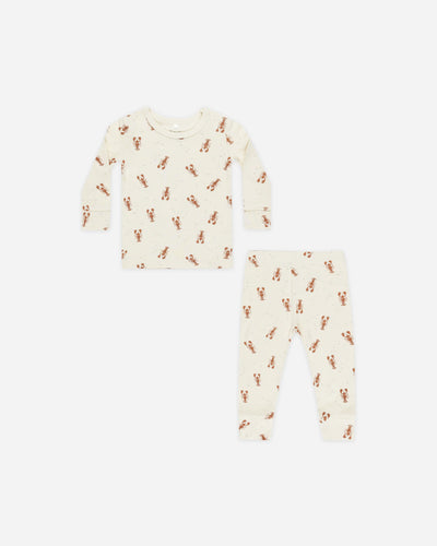 Long Sleeve Pajama Set - Lobster