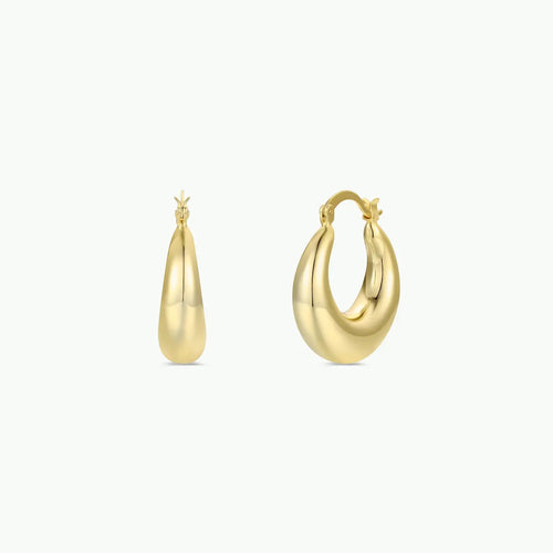 Sculptural Gold Hoop