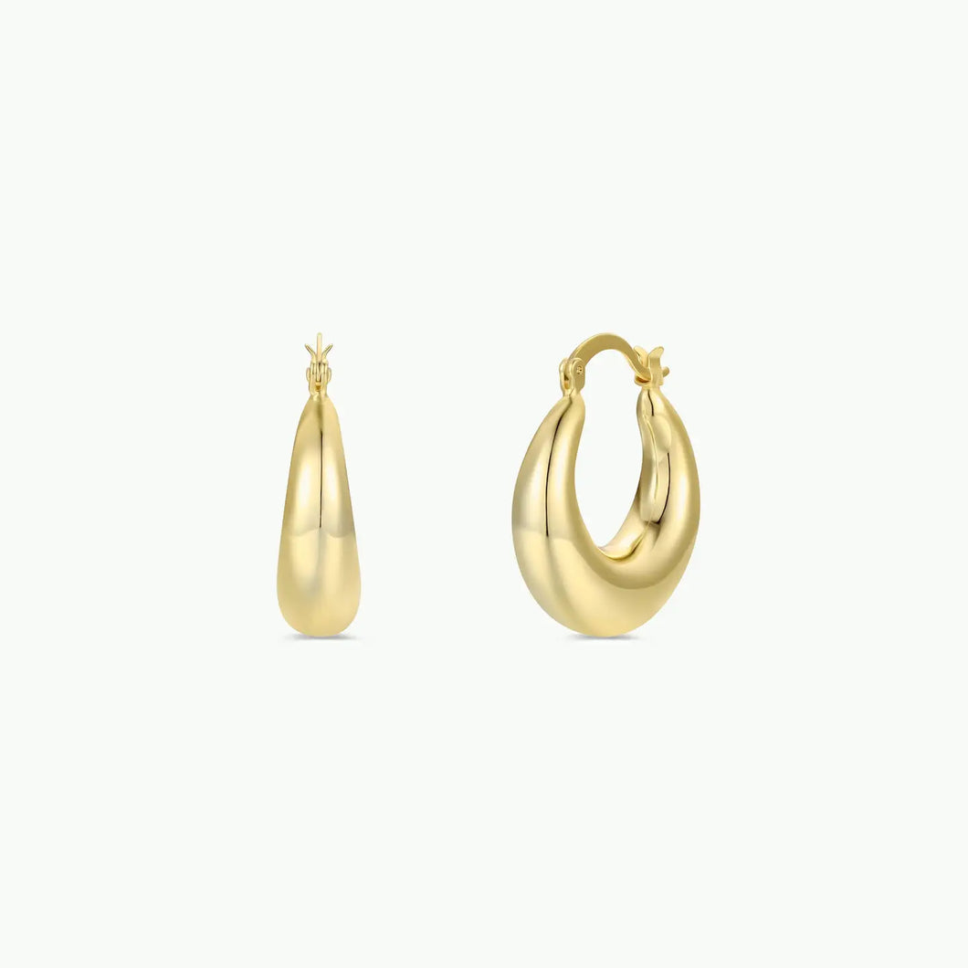 Sculptural Gold Hoop