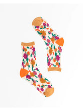 Load image into Gallery viewer, Ditsy Floral Sheer Crew Sock
