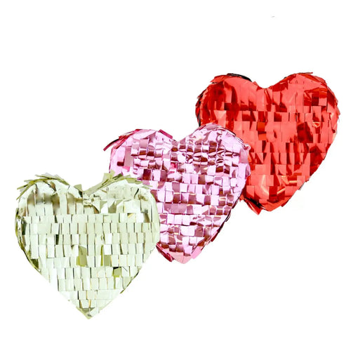 Refillable Mini Piñata - Fringe Hearts