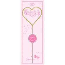 Load image into Gallery viewer, Grande Gold Heart Sparkler Wand