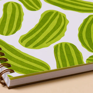 Letterpress Spiral Notebook - Pickles